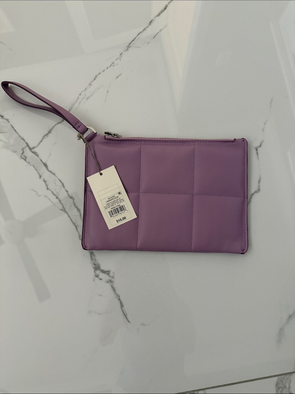 a new day Lavender Quilted Wristlet Clutch